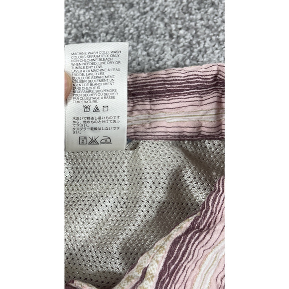 North Face Button Up Shirt Womens Large Seersucker Mesh Hiking Fishing Stripe - Picture 6 of 12